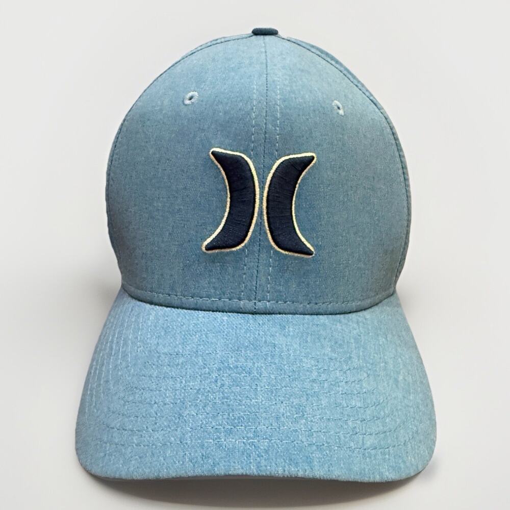 Hurley Mens Blue Dri-Fit Fitted Stretched Hat Size XL Baseball Cap